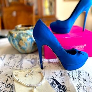 Shoedazzle Cobalt Blue Tamryn Shoes 9 US